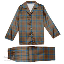 ScotsTee Shop Scottish Balfour Ancient Tartan Pajama Satin Velvet Flannel Pajama Set
