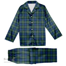 ScotsTee Shop Scottish Baird Ancient Tartan Pajama Satin Velvet Flannel Pajama Set