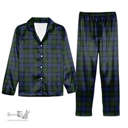 ScotsTee Shop Scottish Baird Tartan Pajama Satin Velvet Flannel Pajama Set