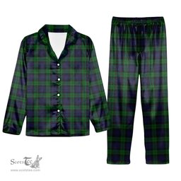 ScotsTee Shop Scottish Black Watch Tartan Pajama Satin Velvet Flannel Pajama Set