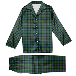 ScotsTee Shop Scottish Baillie of Lamington Modern Clan Tartan Pajama Satin Velvet Flannel Pajama Set