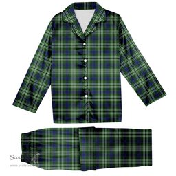 ScotsTee Shop Scottish Blyth Tartan Pajama Satin Velvet Flannel Pajama Set