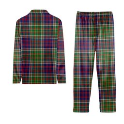 ScotsTee Shop Scottish Bowie Modern Tartan Pajama Satin Velvet Flannel Pajama Set