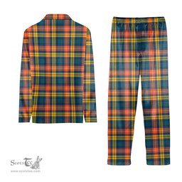 ScotsTee Shop Scottish Buchanan Ancient Tartan Pajama Satin Velvet Flannel Pajama Set