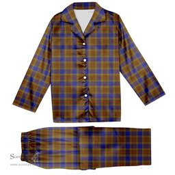 ScotsTee Shop Scottish Balfour Modern Tartan Pajama Satin Velvet Flannel Pajama Set