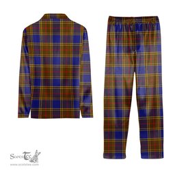 ScotsTee Shop Scottish Balfour Modern Tartan Pajama Satin Velvet Flannel Pajama Set