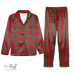 ScotsTee Shop Scottish Bruce New Modern Tartan Pajama Satin Velvet Flannel Pajama Set