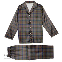 ScotsTee Shop Scottish Balfour Tartan Pajama Satin Velvet Flannel Pajama Set
