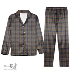 ScotsTee Shop Scottish Balfour Tartan Pajama Satin Velvet Flannel Pajama Set