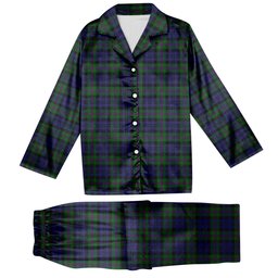 ScotsTee Shop Scottish Baird Modern Tartan Pajama Satin Velvet Flannel Pajama Set