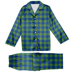 ScotsTee Shop Scottish Barclay Hunting Ancient Tartan Pajama Satin Velvet Flannel Pajama Set