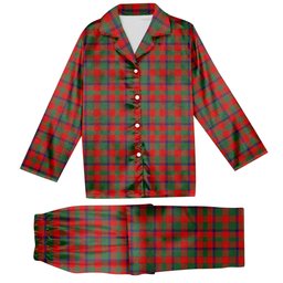 ScotsTee Shop Scottish Bruce Old Modern Tartan Pajama Satin Velvet Flannel Pajama Set