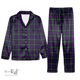 ScotsTee Shop Scottish Baillie Highland Society Tartan Pajama Satin Velvet Flannel Pajama Set
