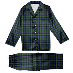 ScotsTee Shop Scottish Baillie Hunting Tartan Pajama Satin Velvet Flannel Pajama Set