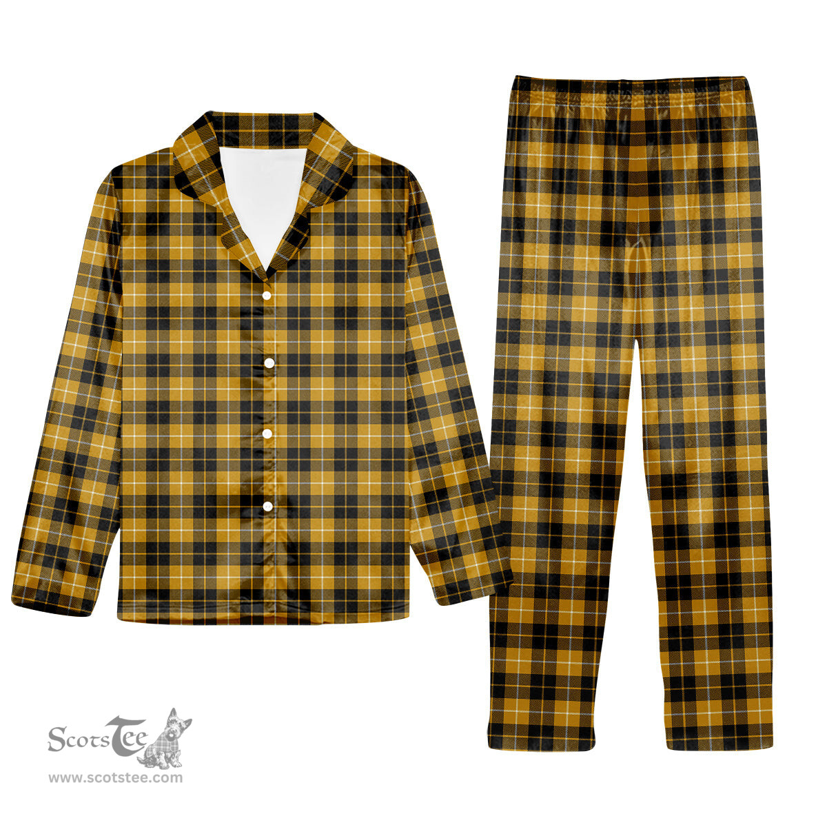 ScotsTee Shop Scottish Barclay Dress Ancient Clan Tartan Pajama Satin Velvet Flannel Pajama Set