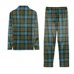 ScotsTee Shop Scottish Brisbane Modern Tartan Pajama Satin Velvet Flannel Pajama Set