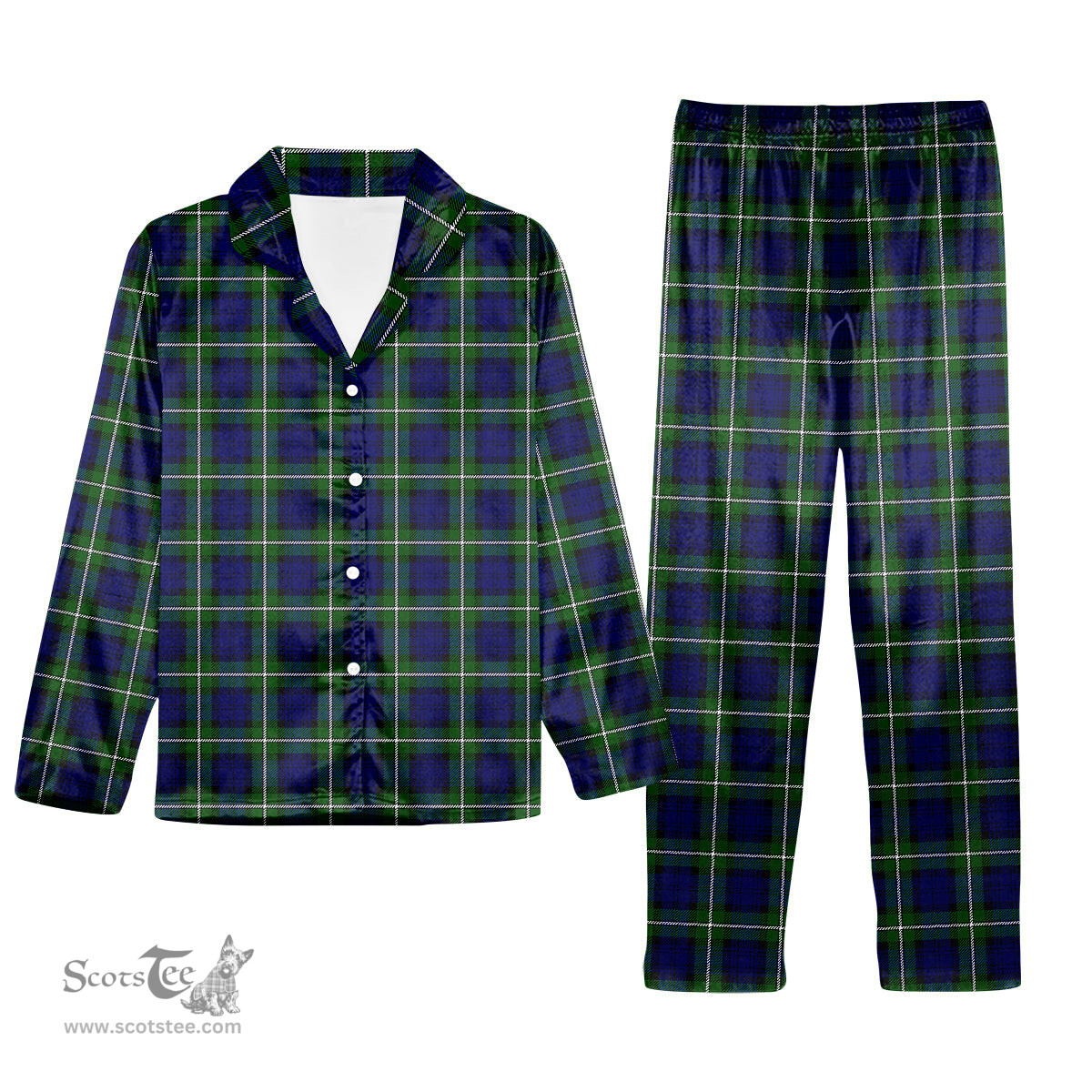 ScotsTee Shop Scottish Bannerman Tartan Pajama Satin Velvet Flannel Pajama Set