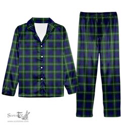 ScotsTee Shop Scottish Bannerman Tartan Pajama Satin Velvet Flannel Pajama Set