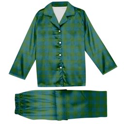 ScotsTee Shop Scottish Barclay Hunting Ancient Clan Tartan Pajama Satin Velvet Flannel Pajama Set