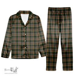 ScotsTee Shop Scottish Buchanan Hunting SC Tartan Pajama Satin Velvet Flannel Pajama Set