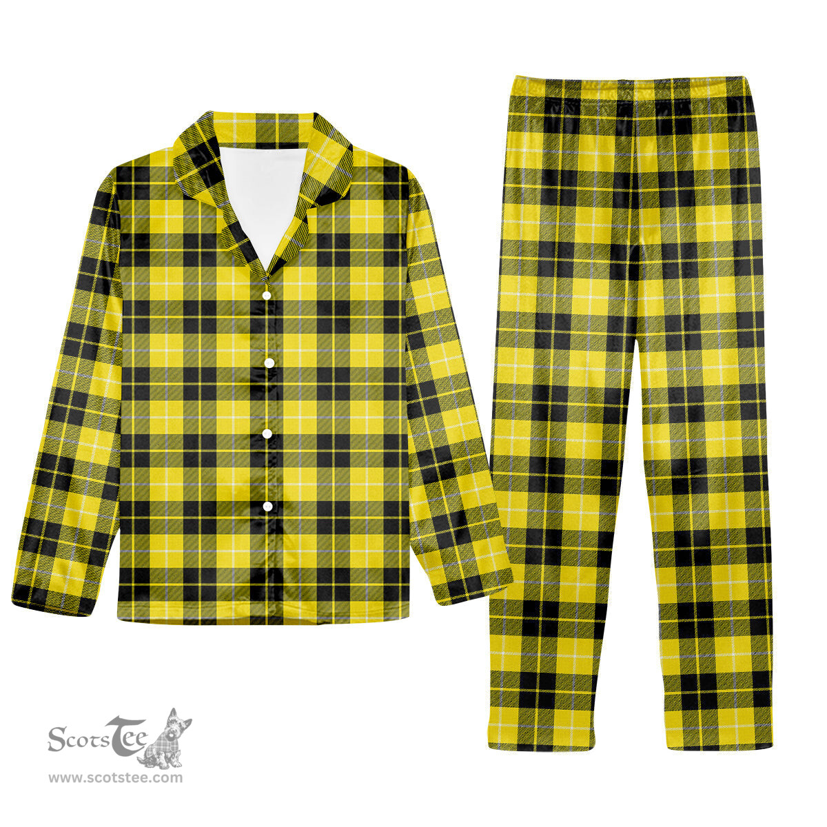 ScotsTee Shop Scottish Barclay Dress Modern Tartan Pajama Satin Velvet Flannel Pajama Set