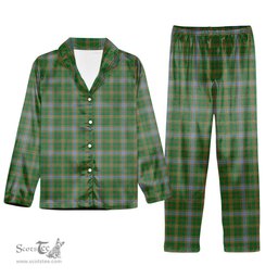ScotsTee Shop Scottish Balfour Hunting Ancient Tartan Pajama Satin Velvet Flannel Pajama Set