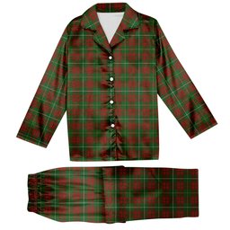 ScotsTee Shop Scottish Bruce Hunting Tartan Pajama Satin Velvet Flannel Pajama Set