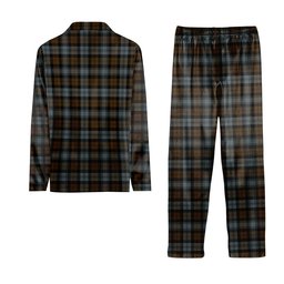 ScotsTee Shop Scottish BlackWatch Weathered Tartan Pajama Satin Velvet Flannel Pajama Set