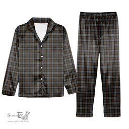 ScotsTee Shop Scottish BlackWatch Weathered Tartan Pajama Satin Velvet Flannel Pajama Set