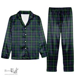 ScotsTee Shop Scottish Bannatyne Tartan Pajama Satin Velvet Flannel Pajama Set