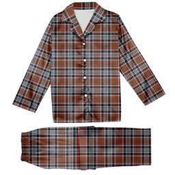 ScotsTee Shop Scottish Borthwick Dress Ancient Tartan Pajama Satin Velvet Flannel Pajama Set