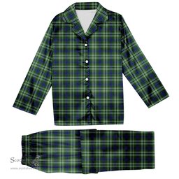 ScotsTee Shop Scottish Blackadder Tartan Pajama Satin Velvet Flannel Pajama Set