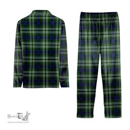 ScotsTee Shop Scottish Blackadder Tartan Pajama Satin Velvet Flannel Pajama Set