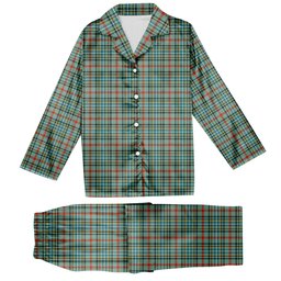 ScotsTee Shop Scottish Bisset Ancient Tartan Pajama Satin Velvet Flannel Pajama Set