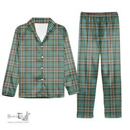 ScotsTee Shop Scottish Bisset Ancient Tartan Pajama Satin Velvet Flannel Pajama Set