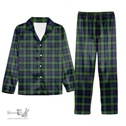 ScotsTee Shop Scottish Baillie Modern Tartan Pajama Satin Velvet Flannel Pajama Set