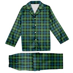 ScotsTee Shop Scottish Baillie of Polkemmet Ancient Tartan Pajama Satin Velvet Flannel Pajama Set