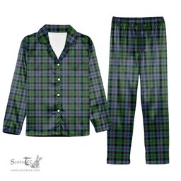 ScotsTee Shop Scottish Black Watch Coarse Kilt Ancient Tartan Pajama Satin Velvet Flannel Pajama Set