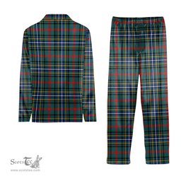 ScotsTee Shop Scottish Bisset Modern Tartan Pajama Satin Velvet Flannel Pajama Set