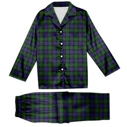 ScotsTee Shop Scottish Blair Tartan Pajama Satin Velvet Flannel Pajama Set