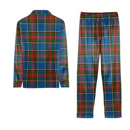 ScotsTee Shop Scottish Bethune Ancient Tartan Pajama Satin Velvet Flannel Pajama Set