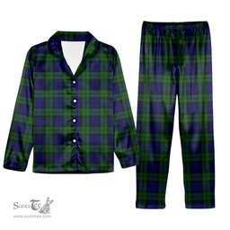 ScotsTee Shop Scottish Bannatyne SC Tartan Pajama Satin Velvet Flannel Pajama Set