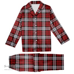ScotsTee Shop Scottish Brodie Dress Tartan Pajama Satin Velvet Flannel Pajama Set