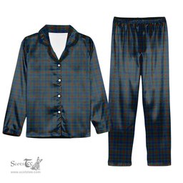ScotsTee Shop Scottish Buchanan Hunting Modern Tartan Pajama Satin Velvet Flannel Pajama Set