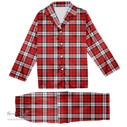 ScotsTee Shop Scottish Brodie Dress Modern Tartan Pajama Satin Velvet Flannel Pajama Set