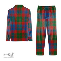 ScotsTee Shop Scottish Black Watch Pipe Band Ancient Tartan Pajama Satin Velvet Flannel Pajama Set