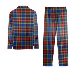 ScotsTee Shop Scottish Bethune Tartan Pajama Satin Velvet Flannel Pajama Set