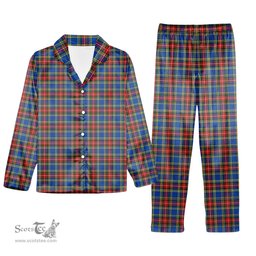 ScotsTee Shop Scottish Bethune Tartan Pajama Satin Velvet Flannel Pajama Set