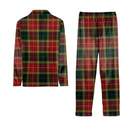ScotsTee Shop Scottish Buchanan of Leny Tartan Pajama Satin Velvet Flannel Pajama Set