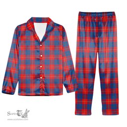 ScotsTee Shop Scottish Blane Tartan Pajama Satin Velvet Flannel Pajama Set